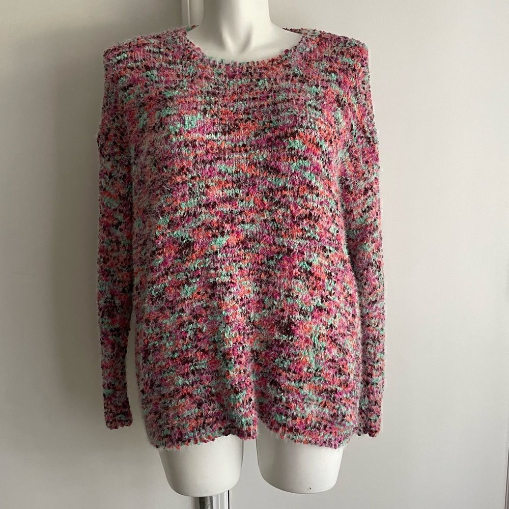 Pink Fuzzy Sweater, Size XL, Umgee - Picture 2 of 8